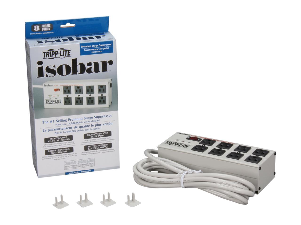 Tripp Lite ISOBAR8ULTRA 8 Outlets 3840 Joules 12' Cord Isobar Premium Surge Suppressor 4