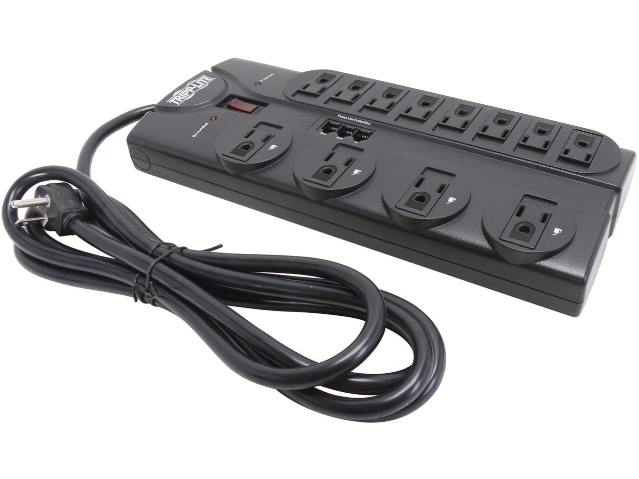 TRIPP LITE TLP1208TEL 8 Feet 12 + TEL Outlets 2160 Joules Surge Protector 1