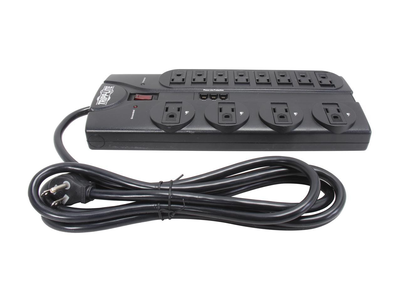 TRIPP LITE TLP1208TEL 8 Feet 12 + TEL Outlets 2160 Joules Surge Protector 2