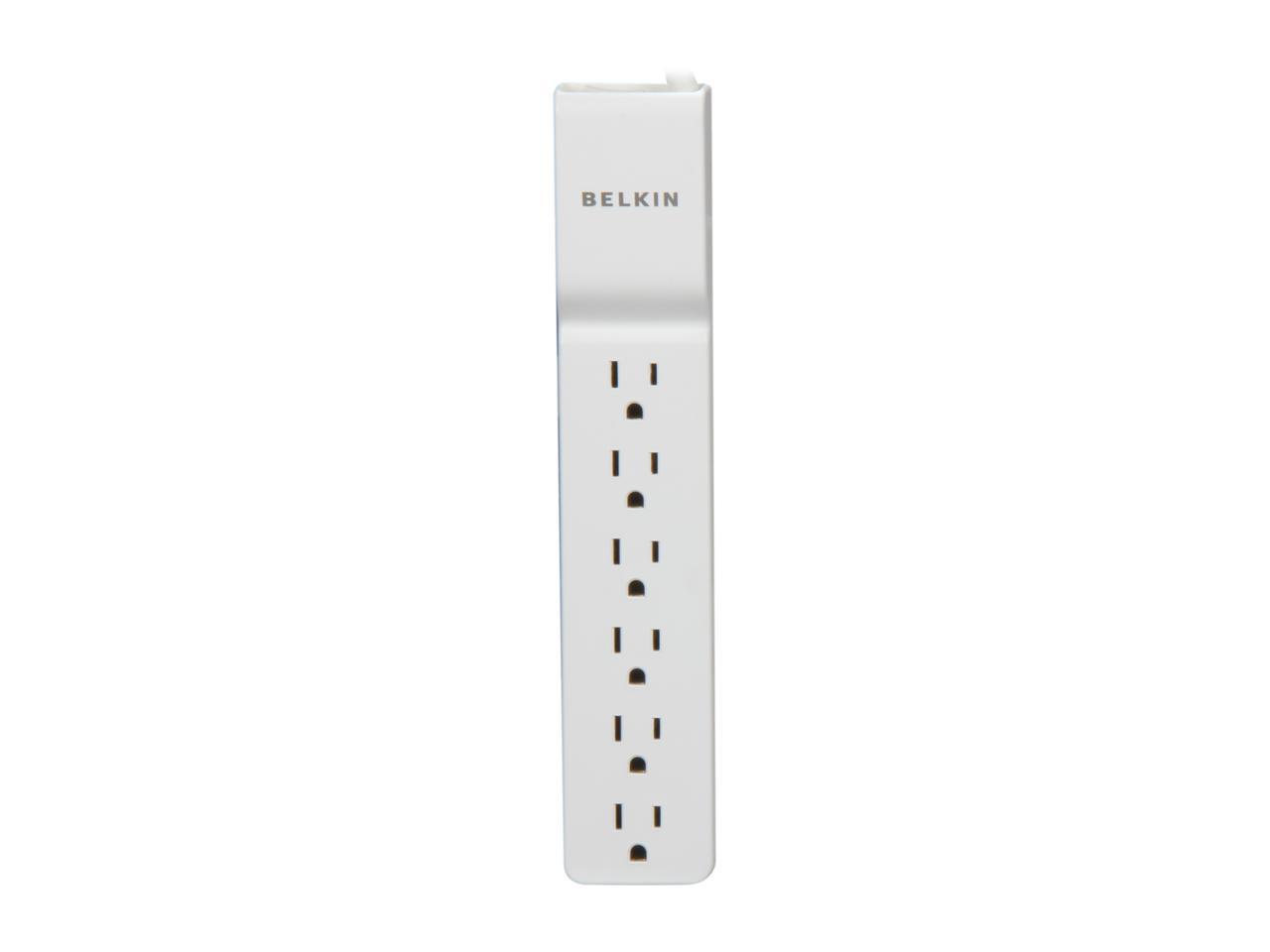 BELKIN BE106001-06R 6 ft 6 Outlets 720 J Home/Office SlimLine Surge Suppressor 2