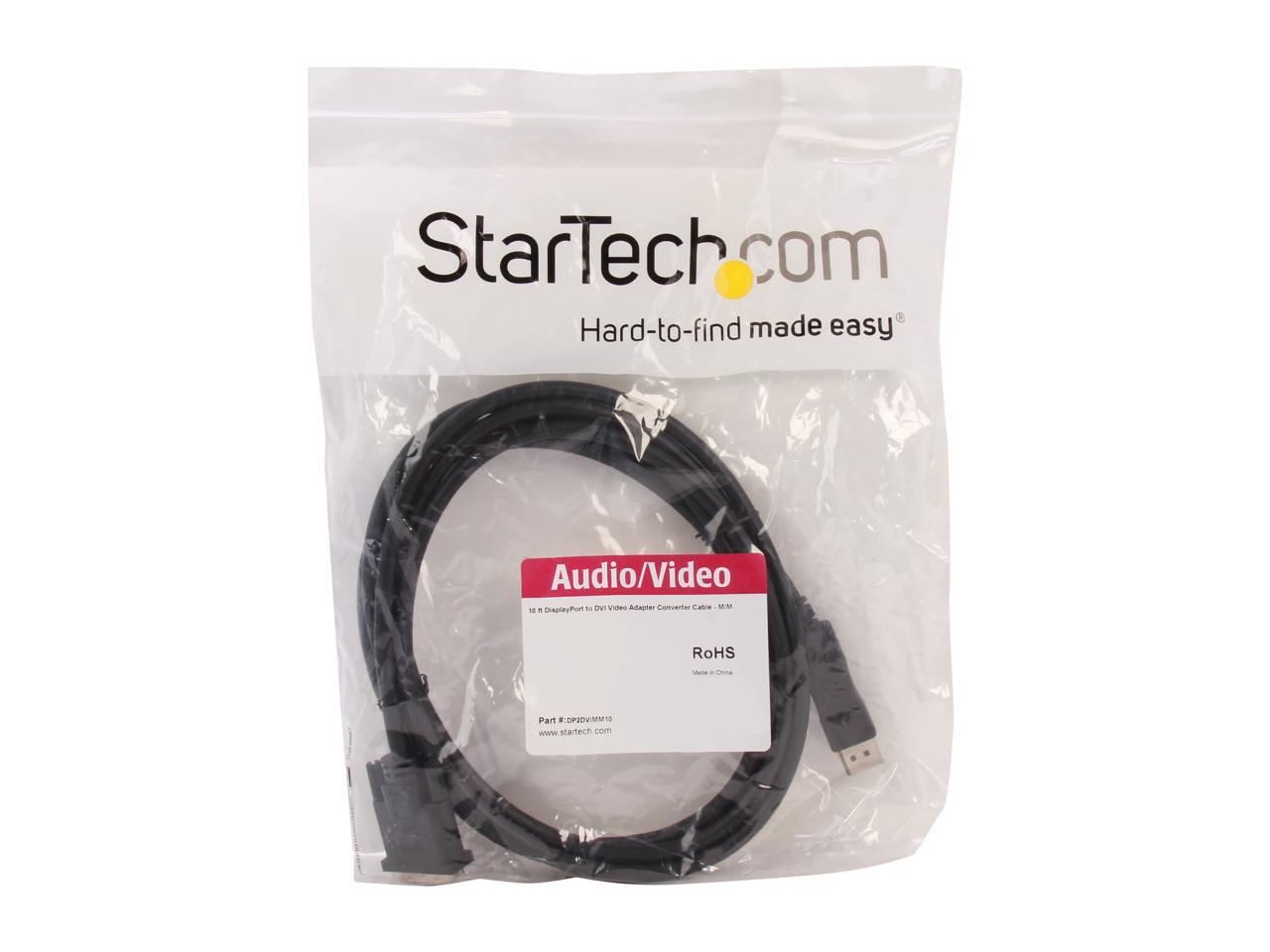 StarTech.com DP2DVIMM10 10 ft DisplayPort to DVI Video Adapter Converter Cable - M/M 3