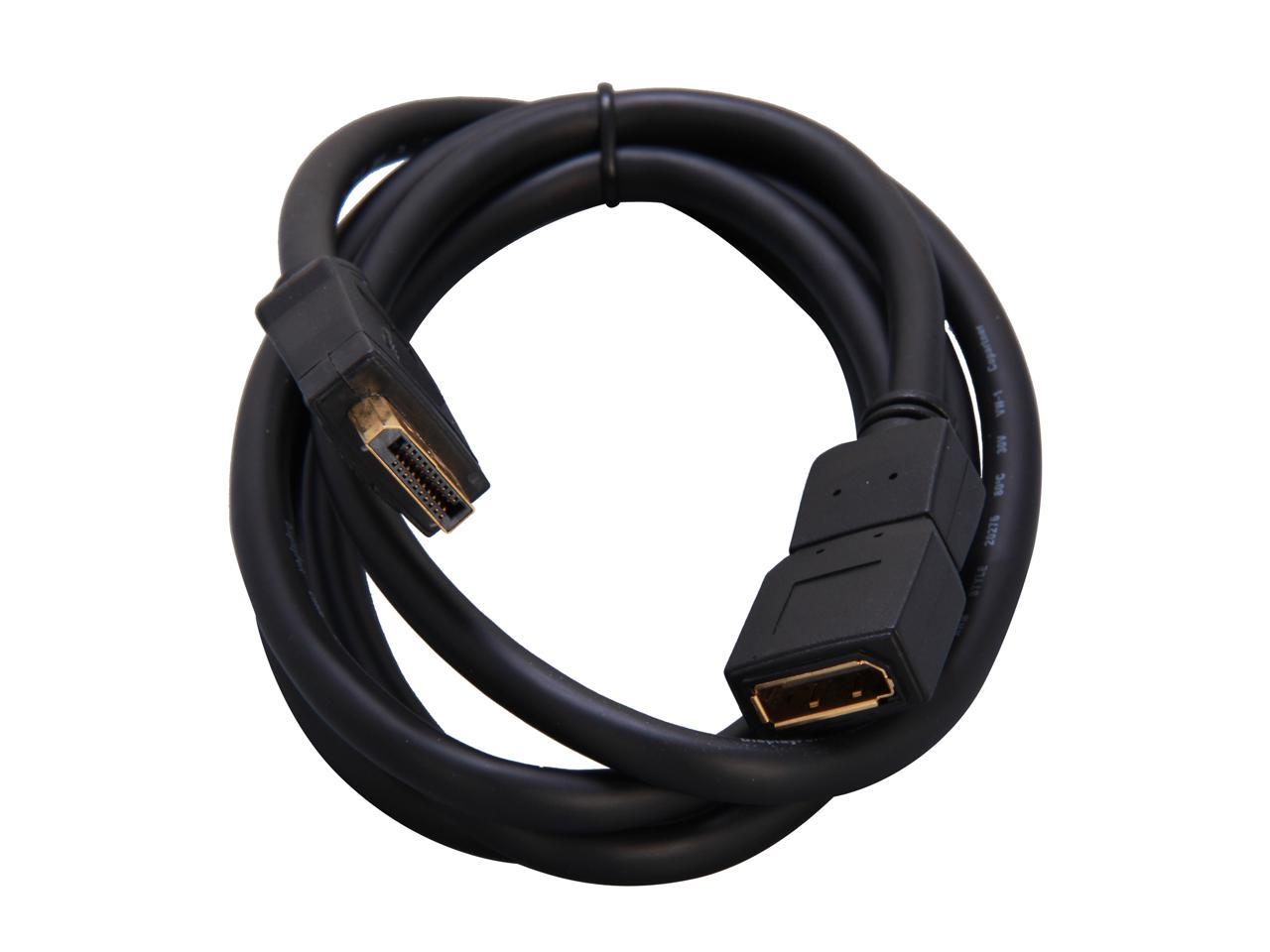 StarTech.com DPEXT6L 6 ft. Black Connector A: 1 - DisplayPort (20 pin; Latching) Male
Connector B: 1 - DisplayPort (20 pin) Female DisplayPort Video Extension Cable Male to Female 2