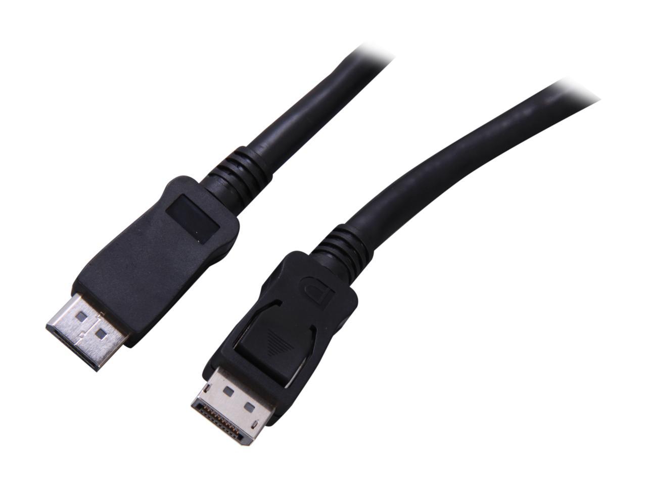 StarTech.com DISPLPORT50L 50 ft(15.24m) Black 1 x DisplayPort Male to 1 x DisplayPort Male DisplayPort Cable with Latches - M/M Male to Male 1