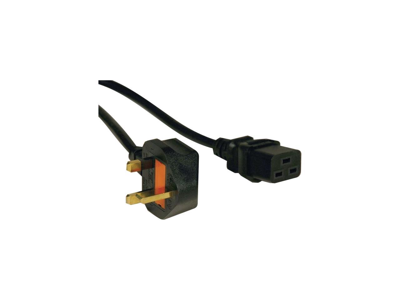 Tripp Lite Model P052-008 8 ft. UK Computer Power Cord, C19 to BS1363, 13A, 250V, 16 AWG, 8 ft. (2.43 m), Black 1