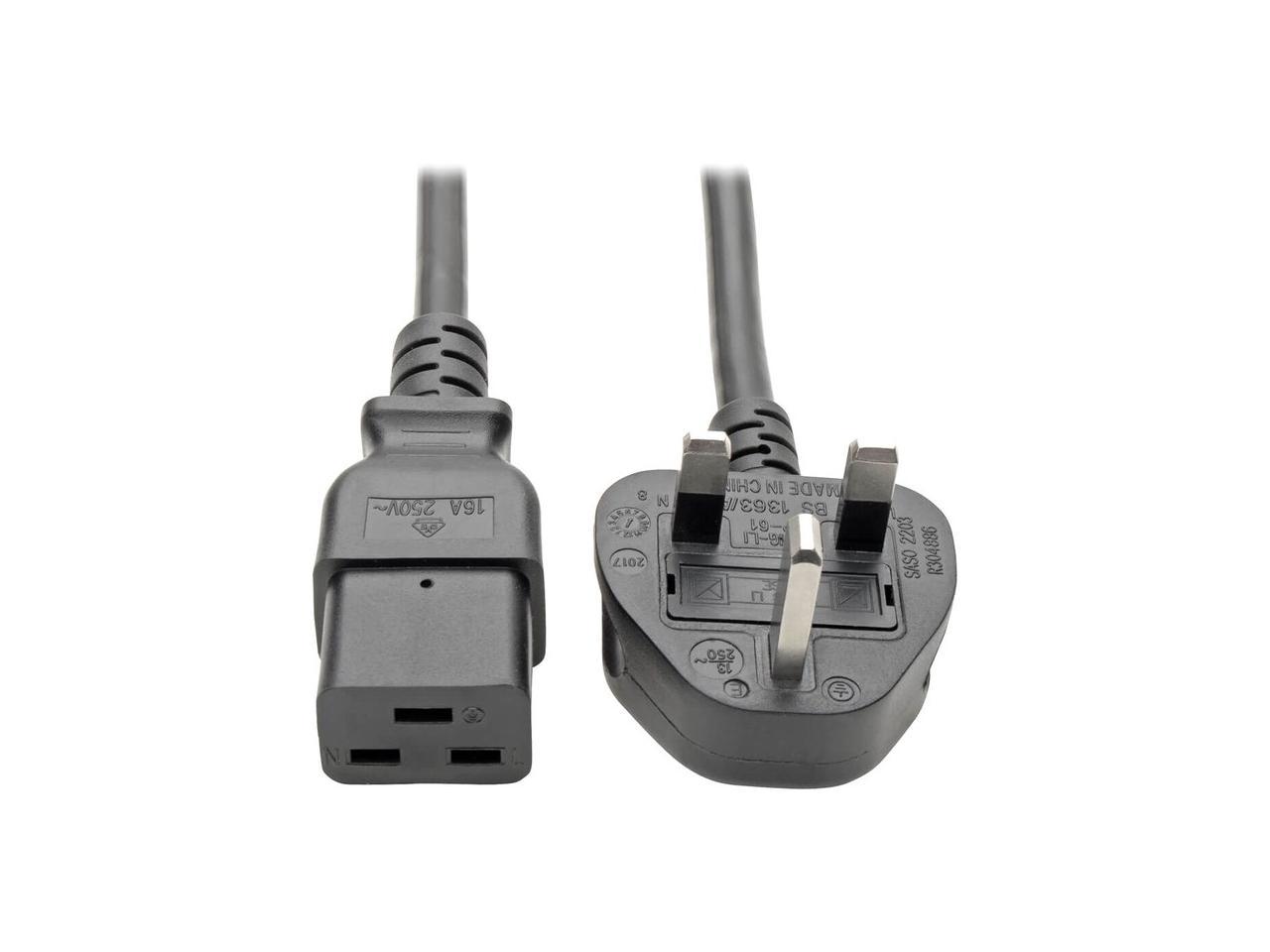 Tripp Lite Model P052-008 8 ft. UK Computer Power Cord, C19 to BS1363, 13A, 250V, 16 AWG, 8 ft. (2.43 m), Black 2