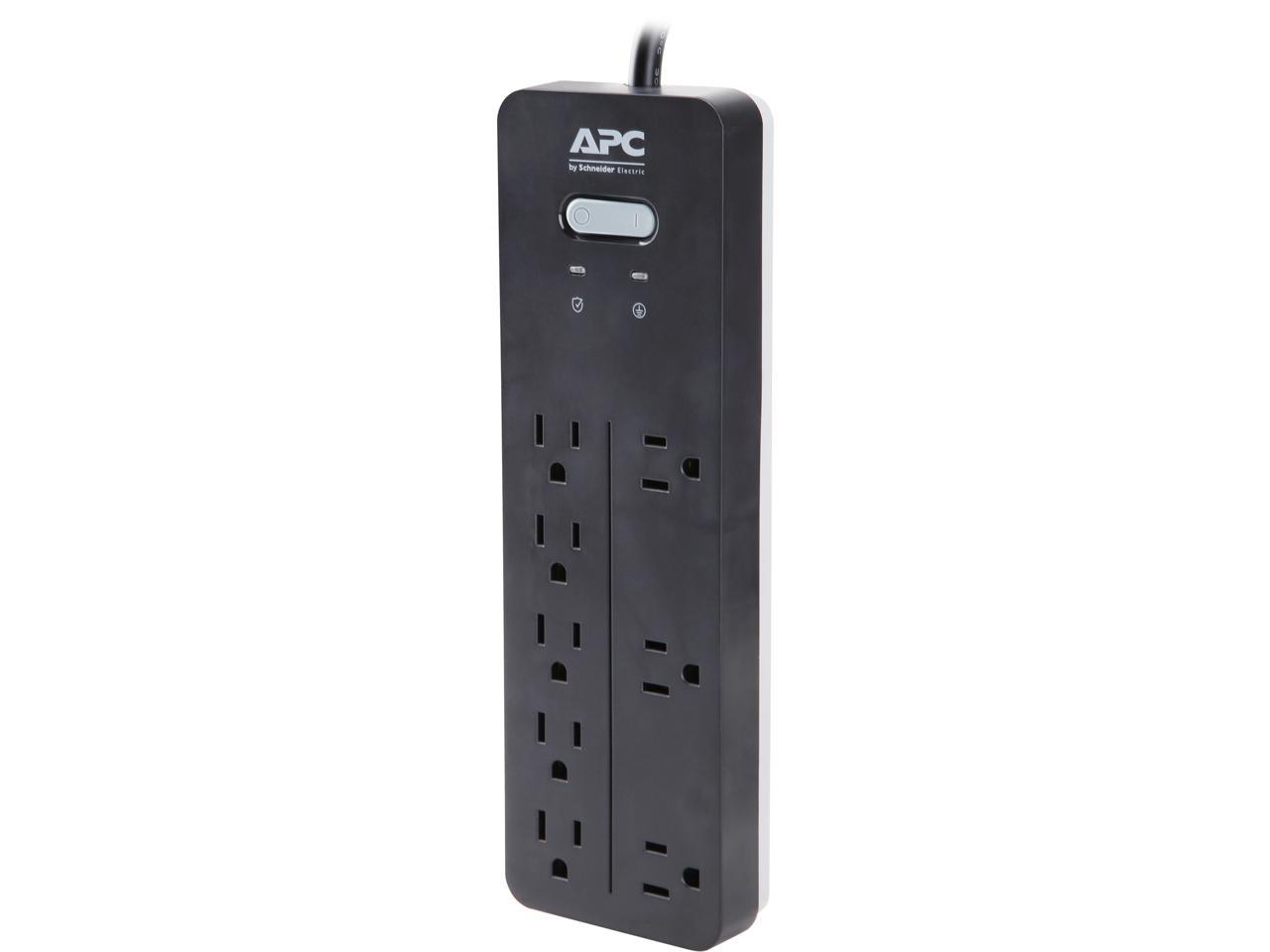 APC 8-Outlet Surge Protector, SurgeArrest Home / Office - Black  (PH8) 1