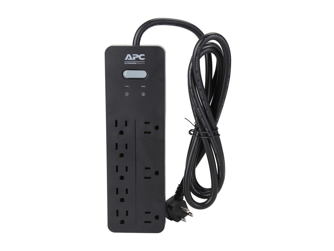 APC 8-Outlet Surge Protector, SurgeArrest Home / Office - Black  (PH8) 2