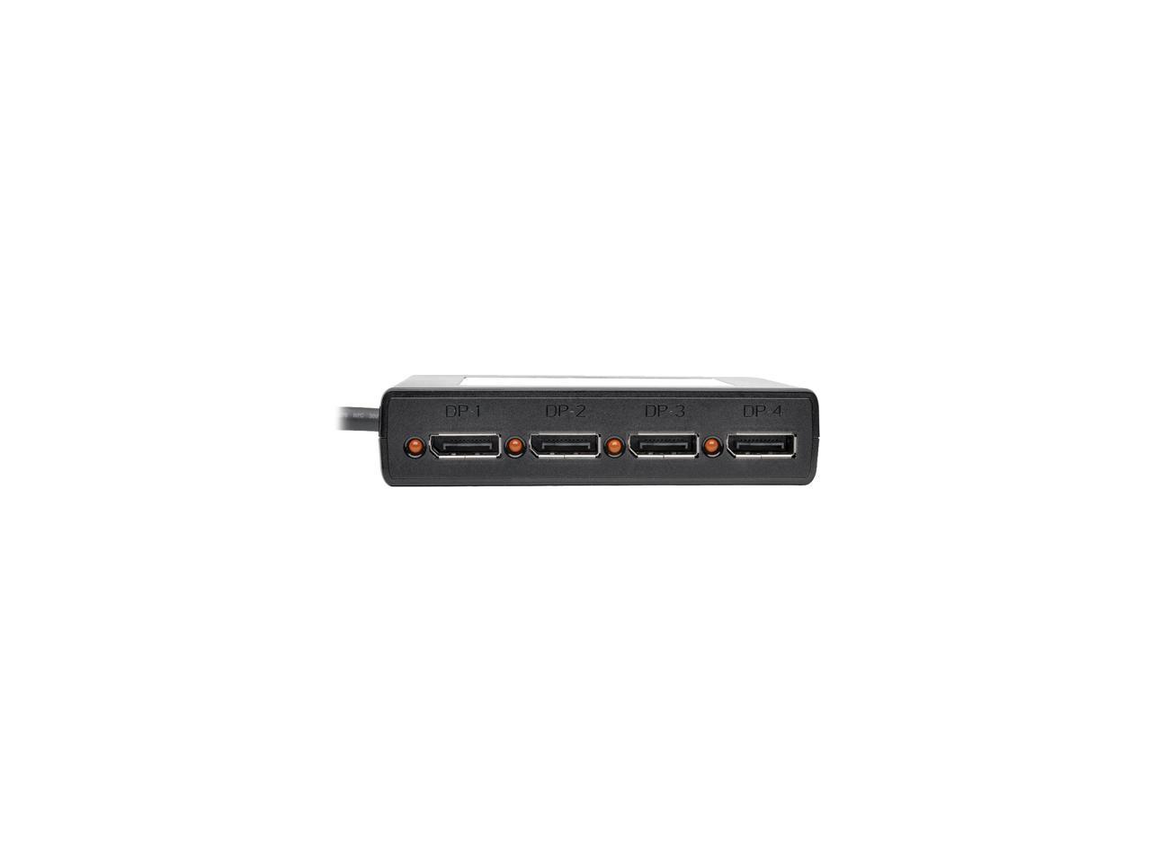 Tripp Lite B156-004-V2 4-Port DisplayPort 1.2 Multi-Stream Transport (MST) Hub, 3840 x 2160 (4K x 2K) UHD 2