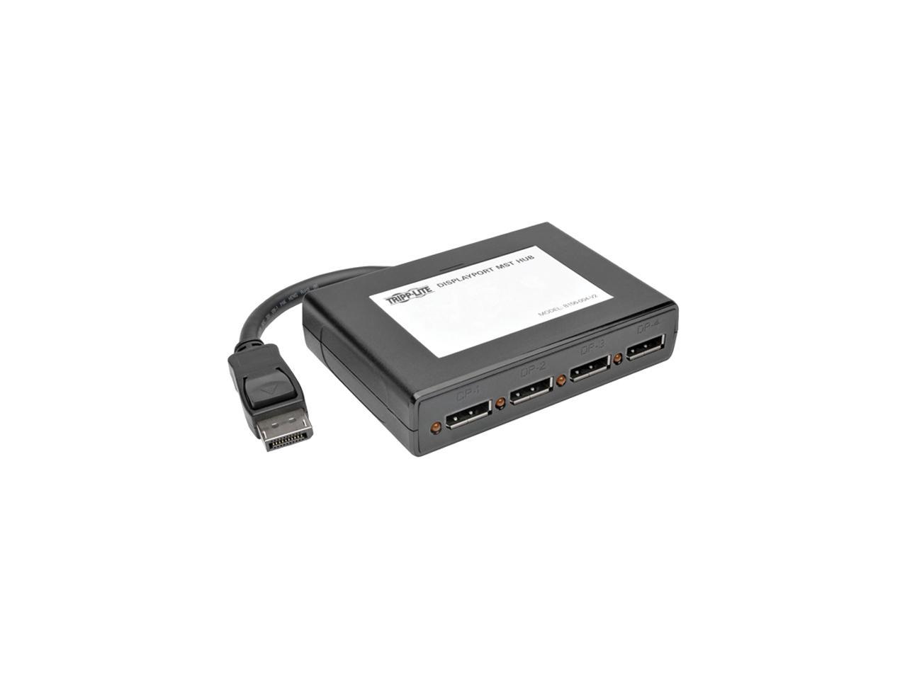 Tripp Lite B156-004-V2 4-Port DisplayPort 1.2 Multi-Stream Transport (MST) Hub, 3840 x 2160 (4K x 2K) UHD 1