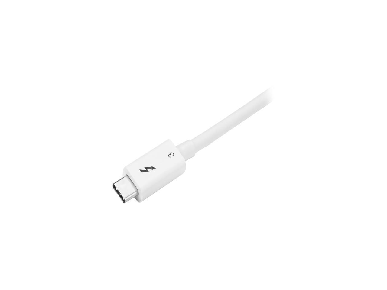 StarTech.com TBLT34MM50CW Thunderbolt 3 Cable – 1 ft /0.5m – White – 4K 60Hz – 40Gbps – Passive – Thunderbolt Cable – USB Type C Charger 2