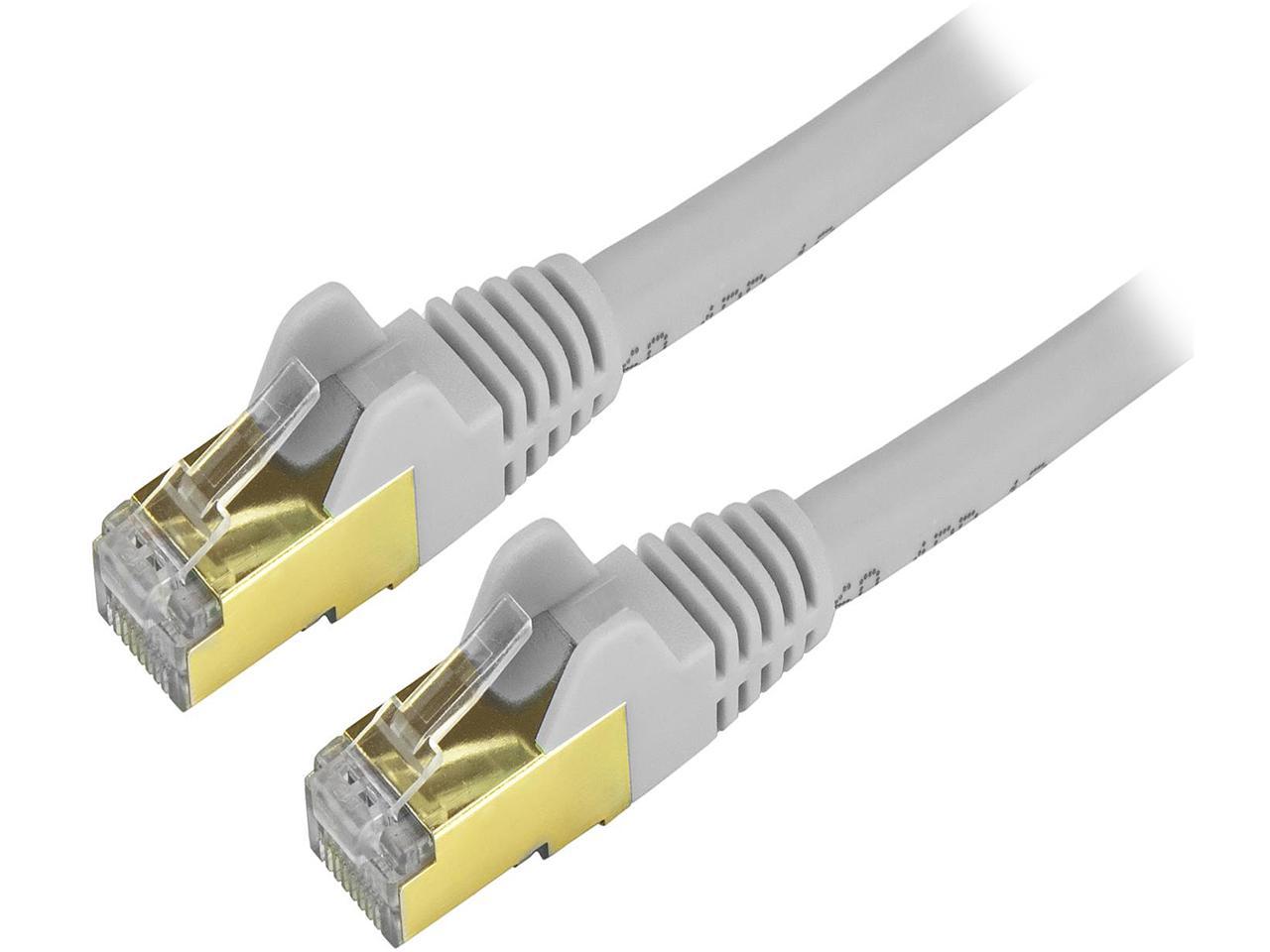 StarTech.com C6ASPAT30GR 30 ft. Cat 6A Gray Shielded Network Ethernet Cable 1