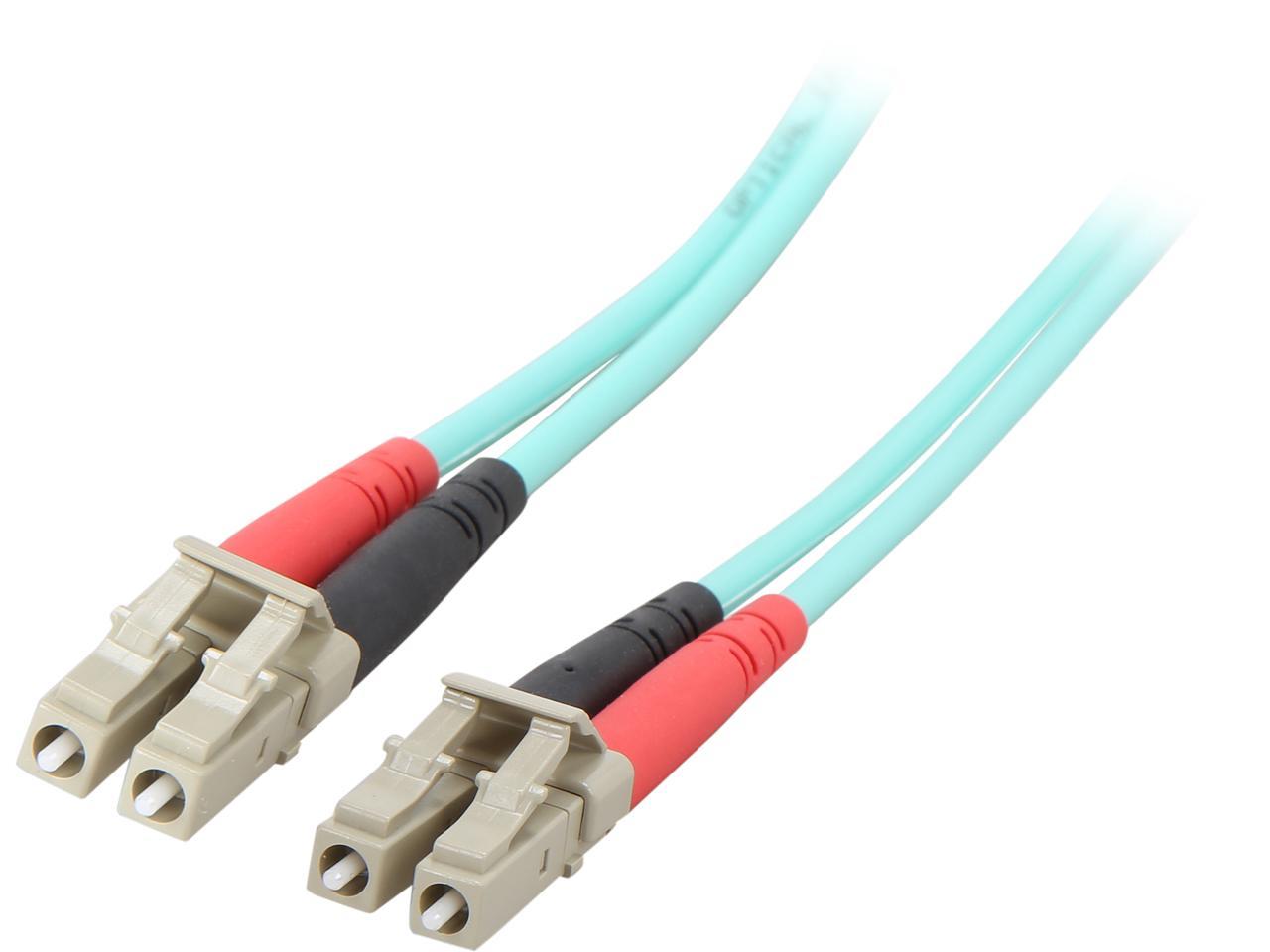 STEREN 450FBLCLC3 9.8ft Aqua OM4 Duplex Multimode Fiber Optic Cable - 100 Gb - 50/125 - LSZH - LC/LC Male to Male 1