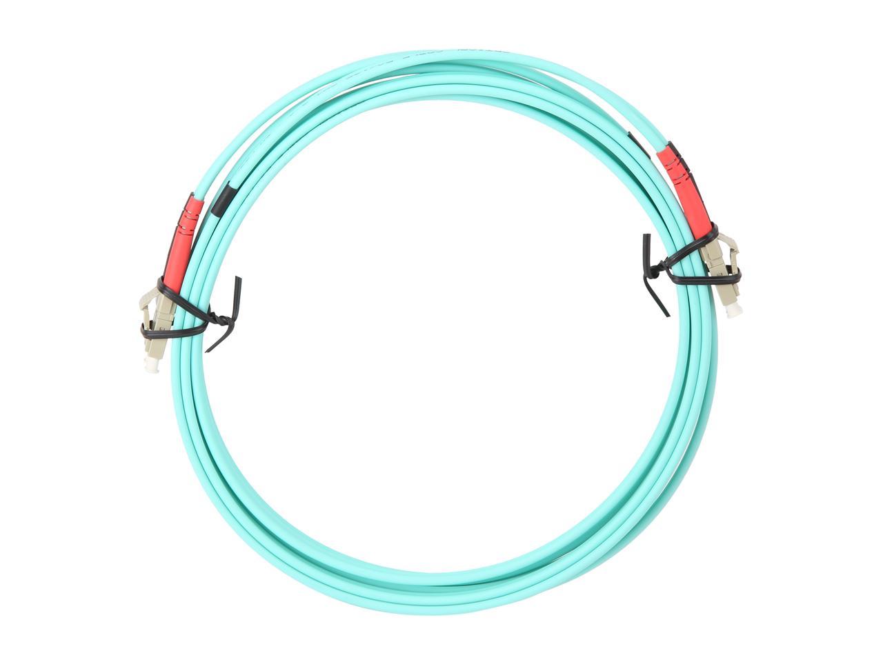 STEREN 450FBLCLC3 9.8ft Aqua OM4 Duplex Multimode Fiber Optic Cable - 100 Gb - 50/125 - LSZH - LC/LC Male to Male 2