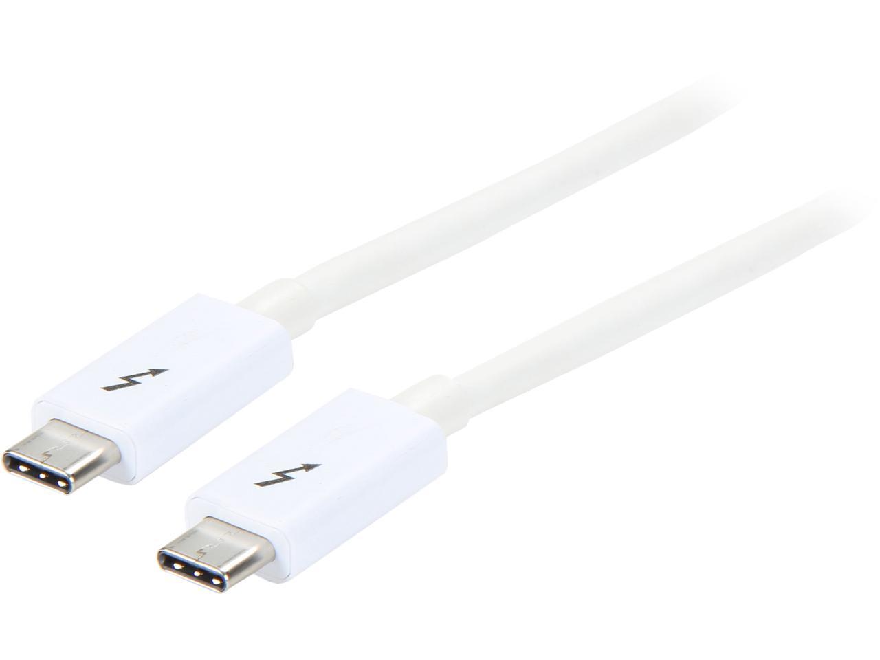 StarTech.com TBLT3MM2MW Thunderbolt 3 Cable - 6 ft / 2m - White - 4K 60Hz - USB C Charger - USB C to USB C Cable - USB-C Charge Cable 1