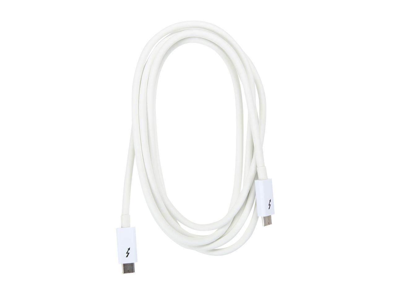 StarTech.com TBLT3MM2MW Thunderbolt 3 Cable - 6 ft / 2m - White - 4K 60Hz - USB C Charger - USB C to USB C Cable - USB-C Charge Cable 2