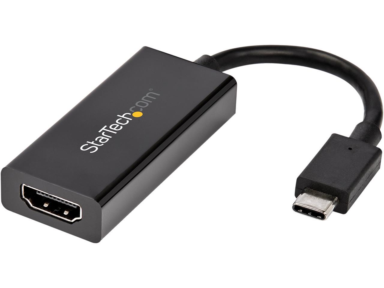 StarTech.com CDP2HD4K60H USB-C to HDMI Adapter with HDR - 4K 60Hz - Black - USB Type C to HDMI Converter 1