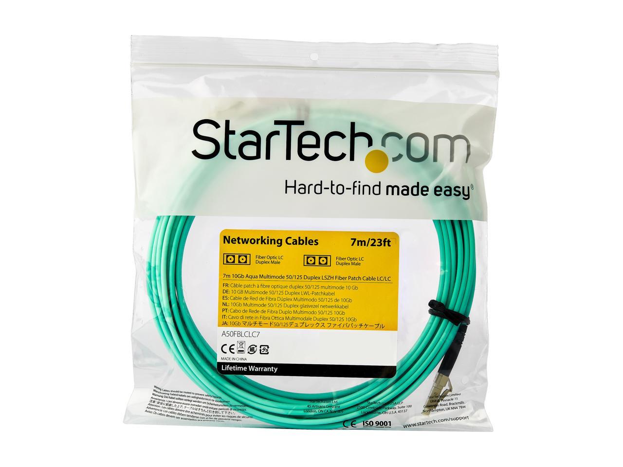 StarTech.com A50FBLCLC7 23 ft. (7m) Fiber Optic Cable Male to Male 4