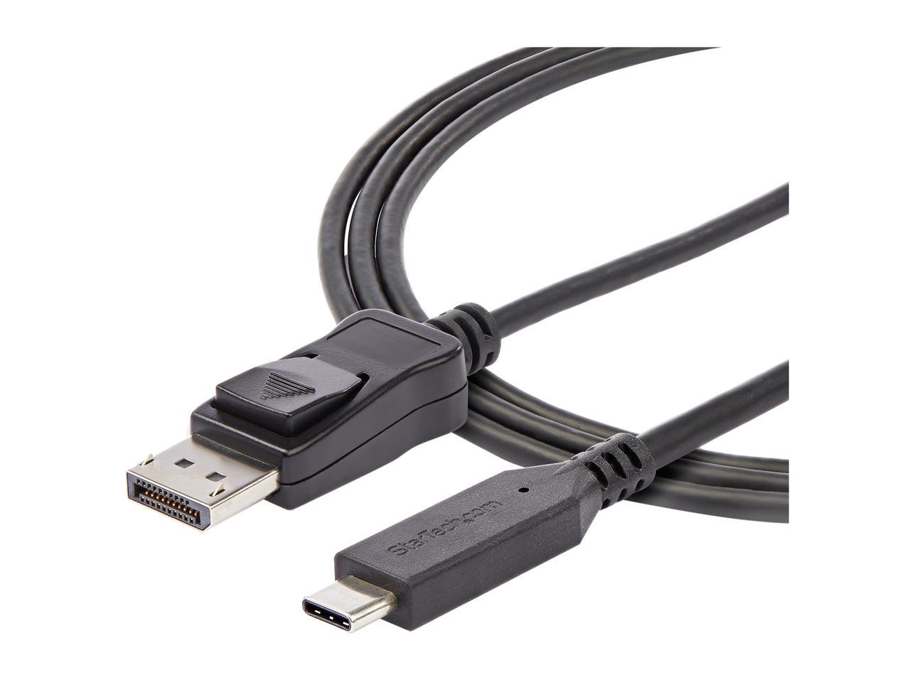 StarTech.com CDP2DP146B 5.9 ft (1.8 m) - USB-C to DisplayPort Adapter Cable - 8K 30Hz - HBR3 - USB-C Adapter - Thunderbolt 3 Compatible 4