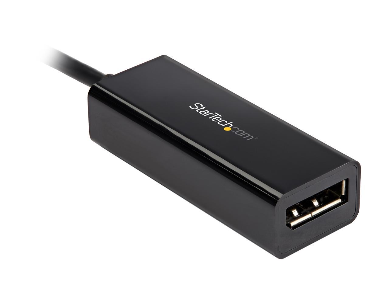 StarTech.com CDP2DP14B USB C to DisplayPort Adapter - 8K 60Hz - HBR3 Adapter - Thunderbolt 3 - Video Dongle for DP 1.4 Monitor & Display 2