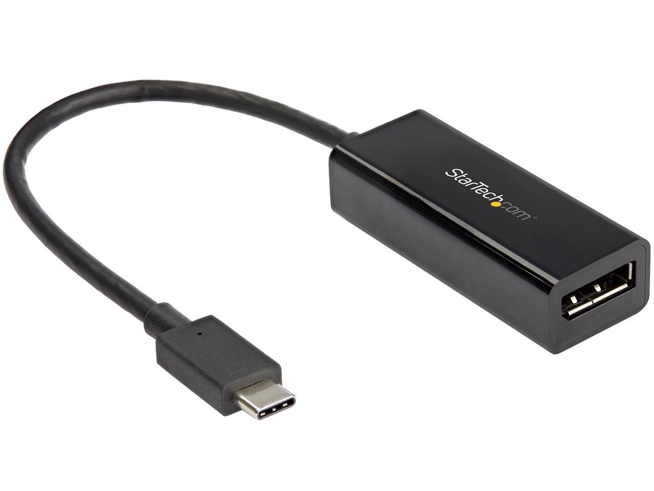 StarTech.com CDP2DP14B USB C to DisplayPort Adapter - 8K 60Hz - HBR3 Adapter - Thunderbolt 3 - Video Dongle for DP 1.4 Monitor & Display 1