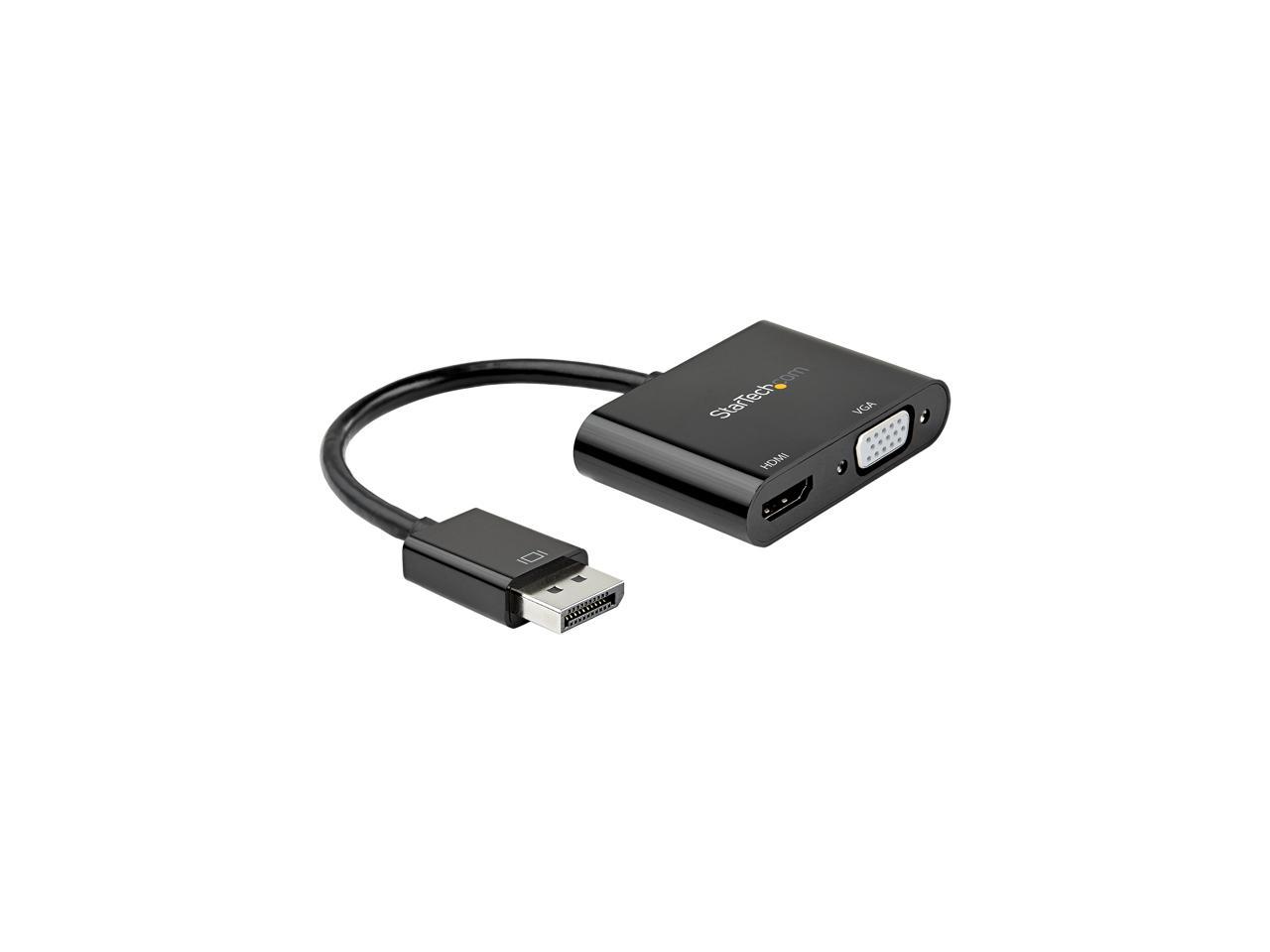 StarTech.com DisplayPort to HDMI VGA Adapter - 4K 60Hz - Multiport Video Converter for Mac & Windows - Male to Female (DP2VGAHD20) 1