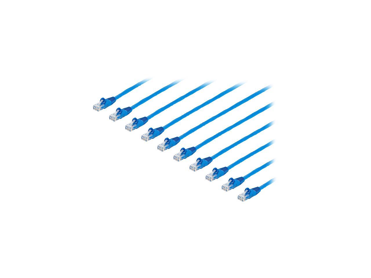 StarTech.com 10 ft. CAT6 Cable 10 Pack - Snagless RJ45 Connectors - 24 AWG Copper Wire - Ethernet Patch Cord - Blue (N6PATCH10BL10PK) 1