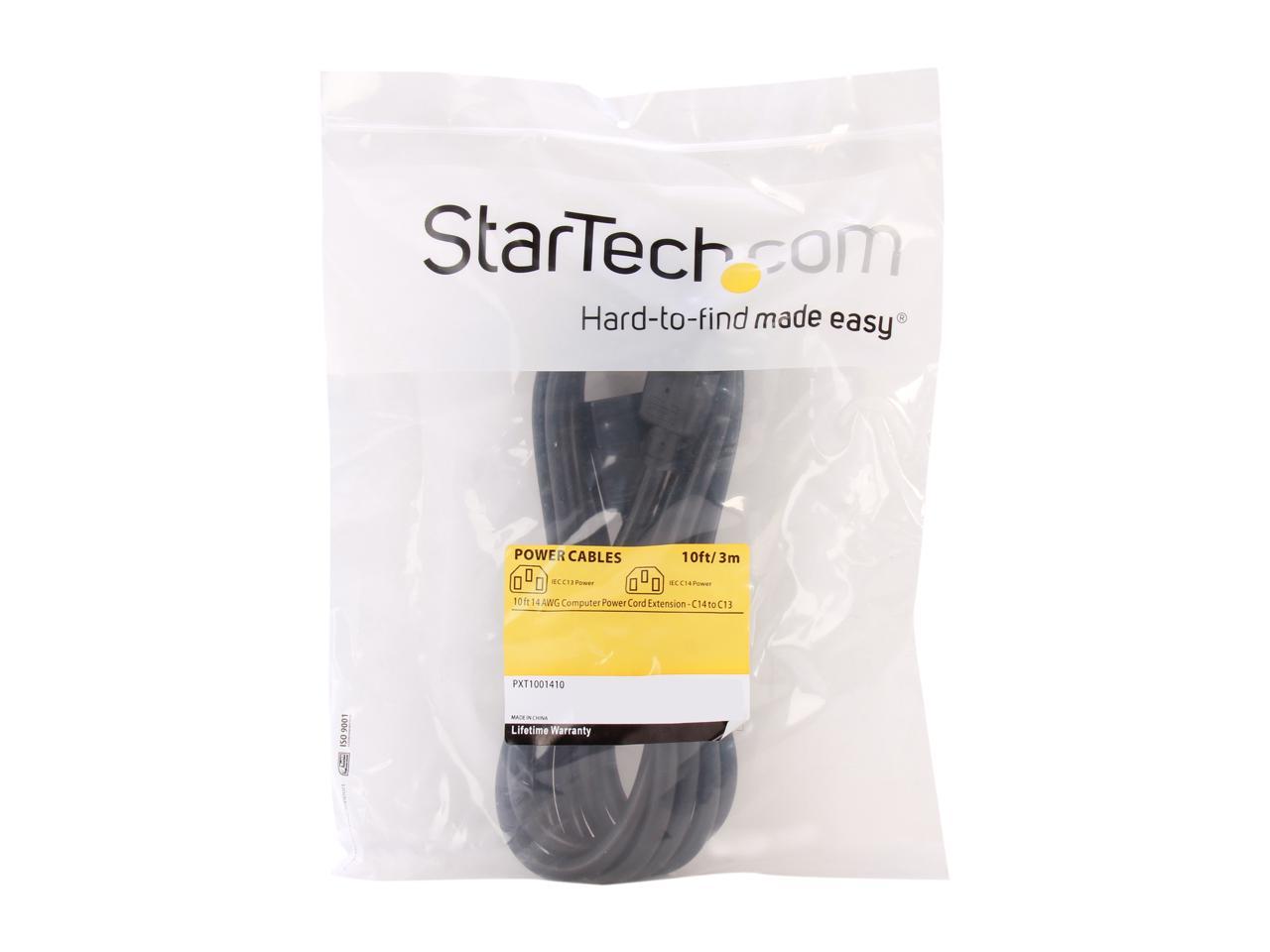 StarTech.com Model PXT1001410 10 ft. 14 AWG Computer Extension Power Cord 3