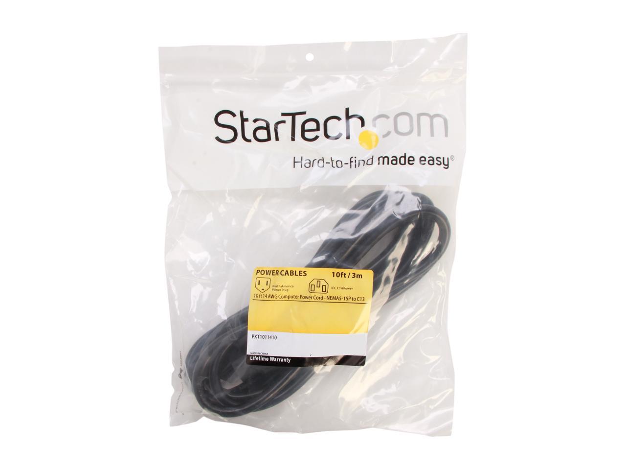 StarTech.com Model PXT1011410 10 ft. 14 AWG Computer Power Cord 3