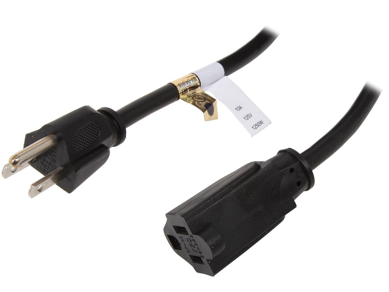 StarTech.com Model PAC10120 20 ft. Power Cord Extension - NEMA 5-15R to NEMA 5-15P 1