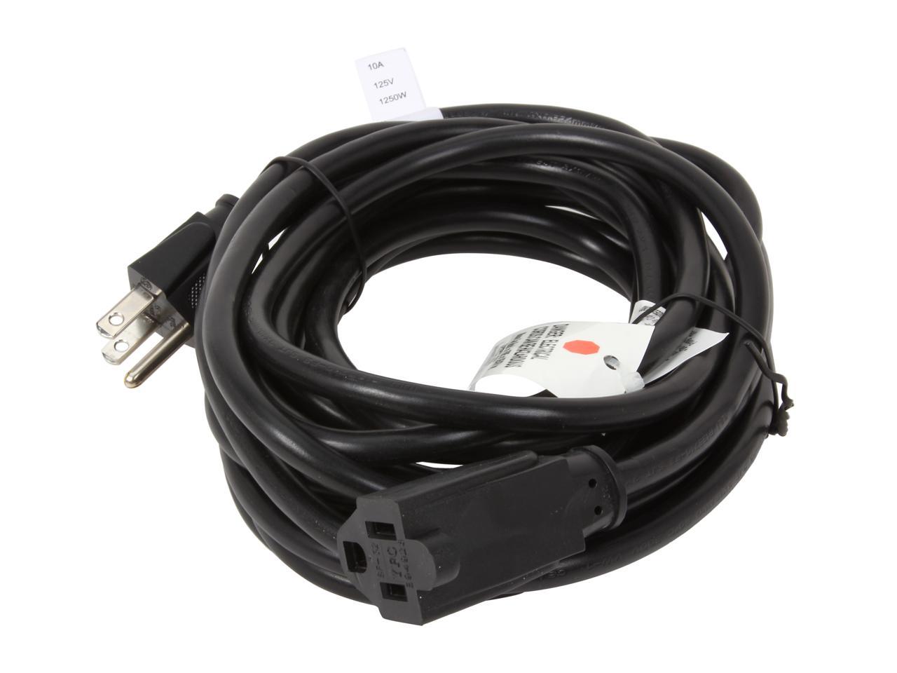 StarTech.com Model PAC10120 20 ft. Power Cord Extension - NEMA 5-15R to NEMA 5-15P 2