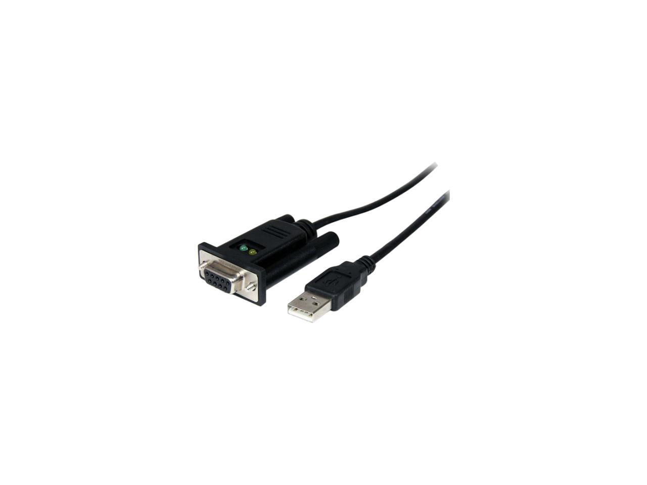 StarTech.com Model ICUSB232FTN 1 Port USB to Null Modem RS232 DB9 Serial DCE Adapter Cable with FTDI Male to Female 1