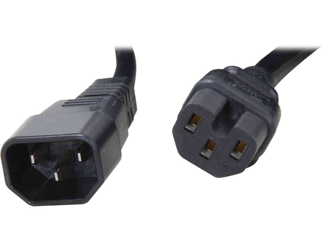 StarTech.com Model PXTC14C156 6 ft. 14 AWG Computer Power Cord - IEC C14 to IEC C15 Female to Female 1