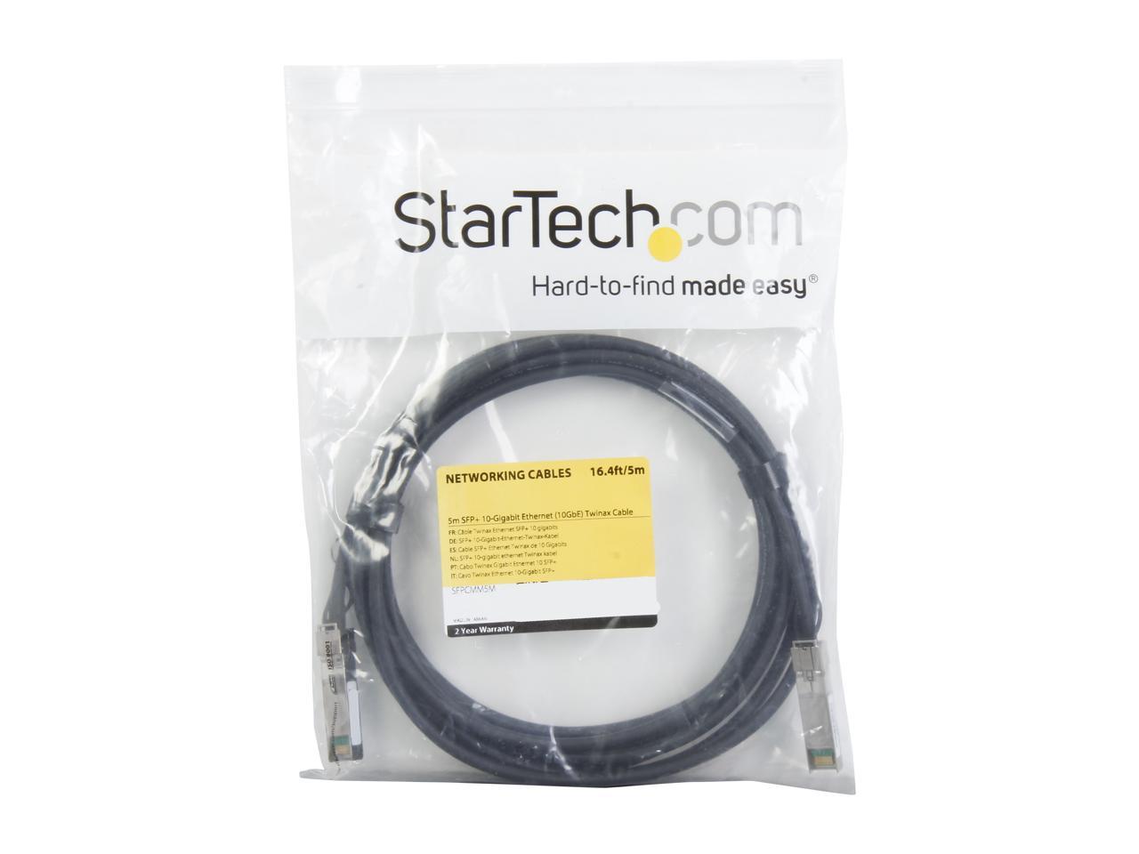 StarTech.com SFPCMM5M Cisco SFP-H10GB-CU5M Compatible SFP+ 10-Gigabit Ethernet Passive Twinax Direct Attach Cable - 5 m (16.4 ft) - 10 GbE 3