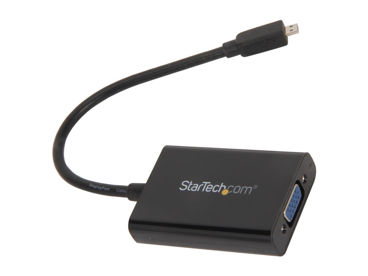 StarTech.com MCHD2VGAA2 Micro HDMI to VGA Adapter Converter with Audio for Smartphones / Ultrabooks / Tablets - 1920x1200 2