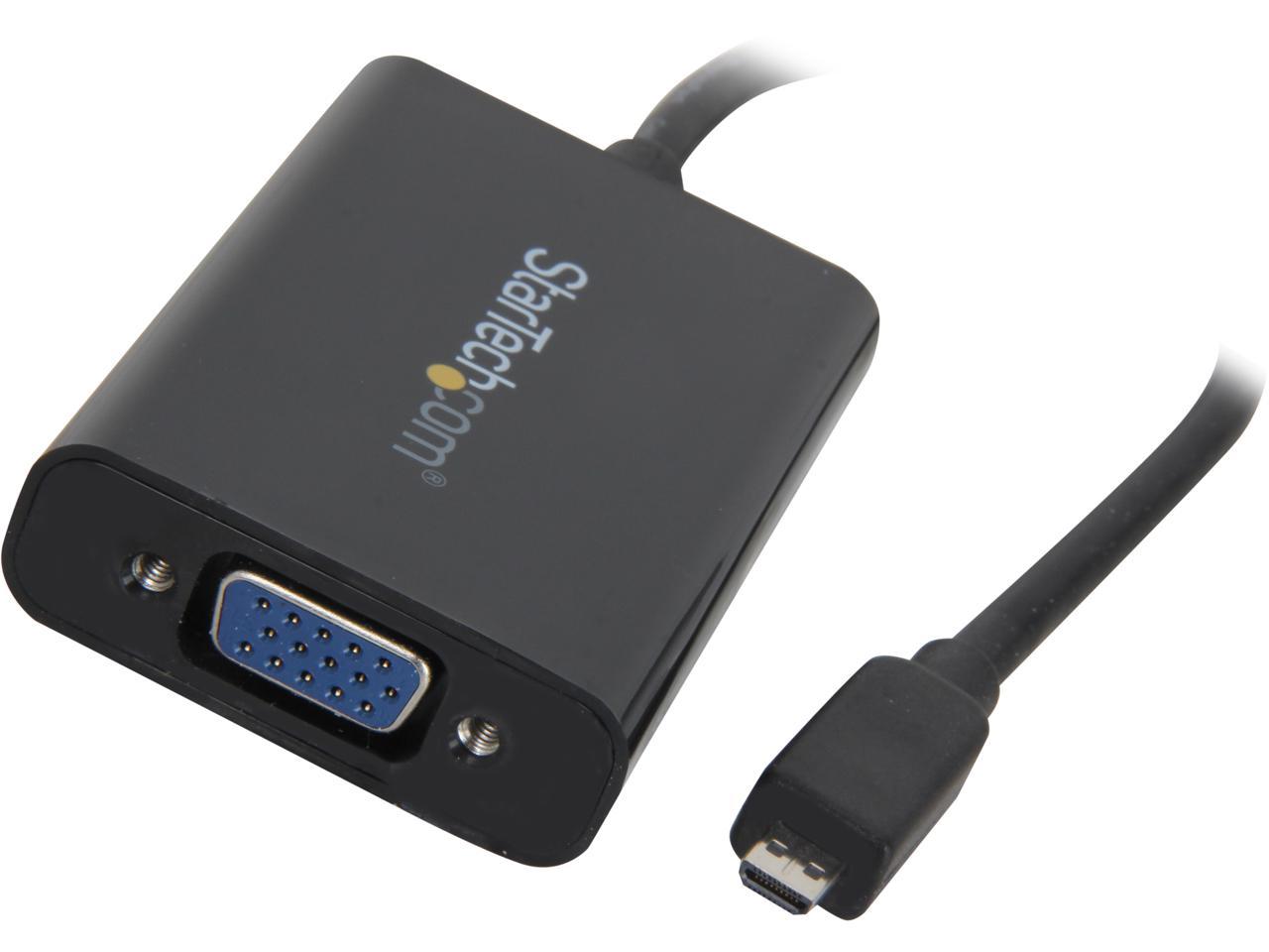 StarTech.com MCHD2VGAA2 Micro HDMI to VGA Adapter Converter with Audio for Smartphones / Ultrabooks / Tablets - 1920x1200 1