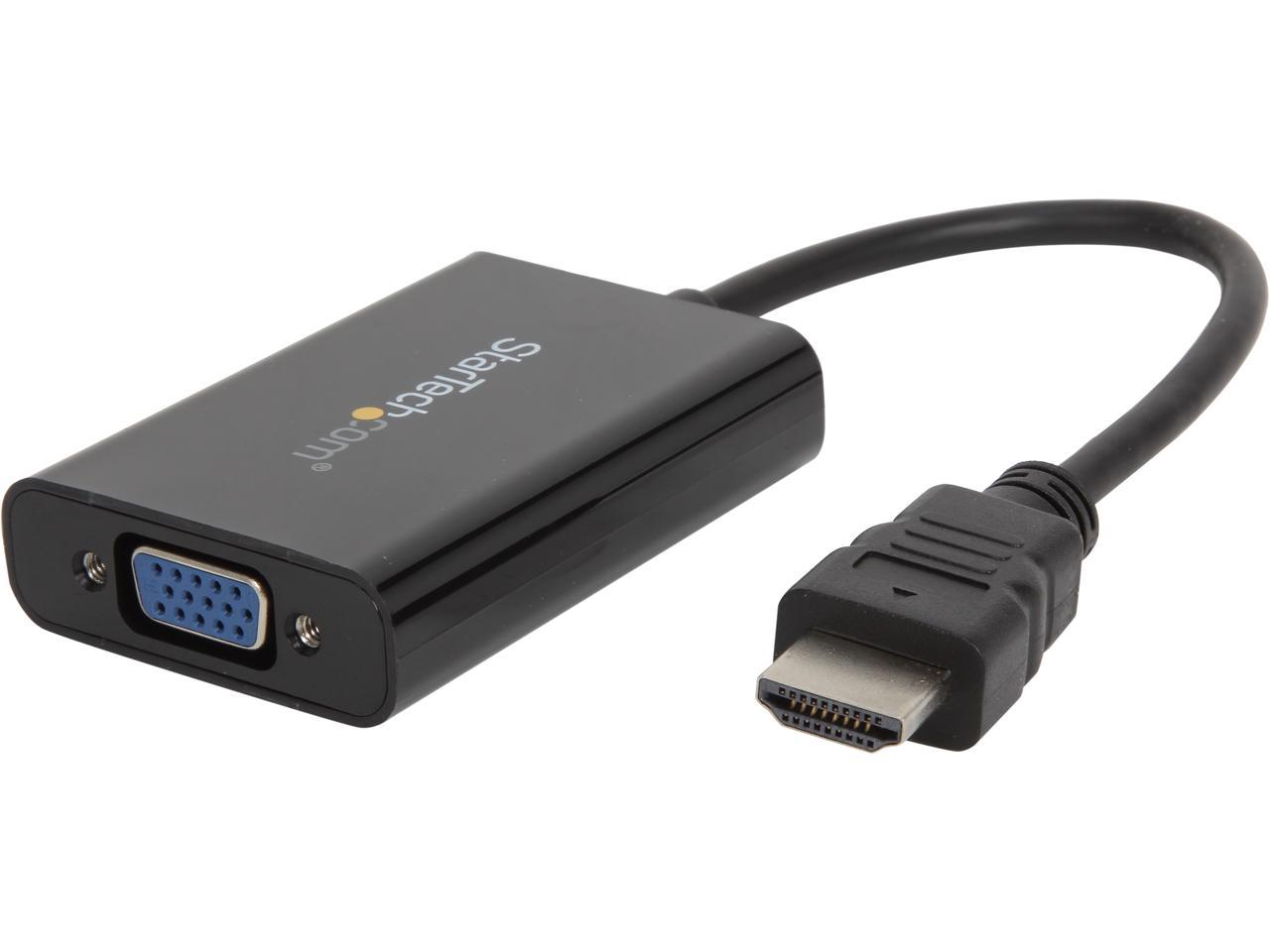 StarTech.com HD2VGAA2 HDMI to VGA Video Adapter Converter with Audio for Desktop PC / Laptop / Ultrabook - 1920 x 1200 1