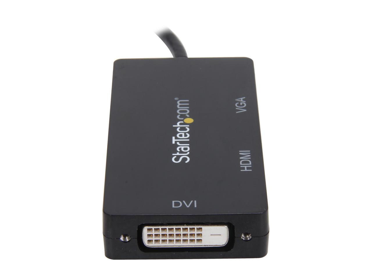 StarTech.com MDP2VGDVHD Mini DisplayPort Adapter - 3-in-1 - 1080p - Monitor Adapter - Mini DP to HDMI / VGA / DVI Adapter Hub 3