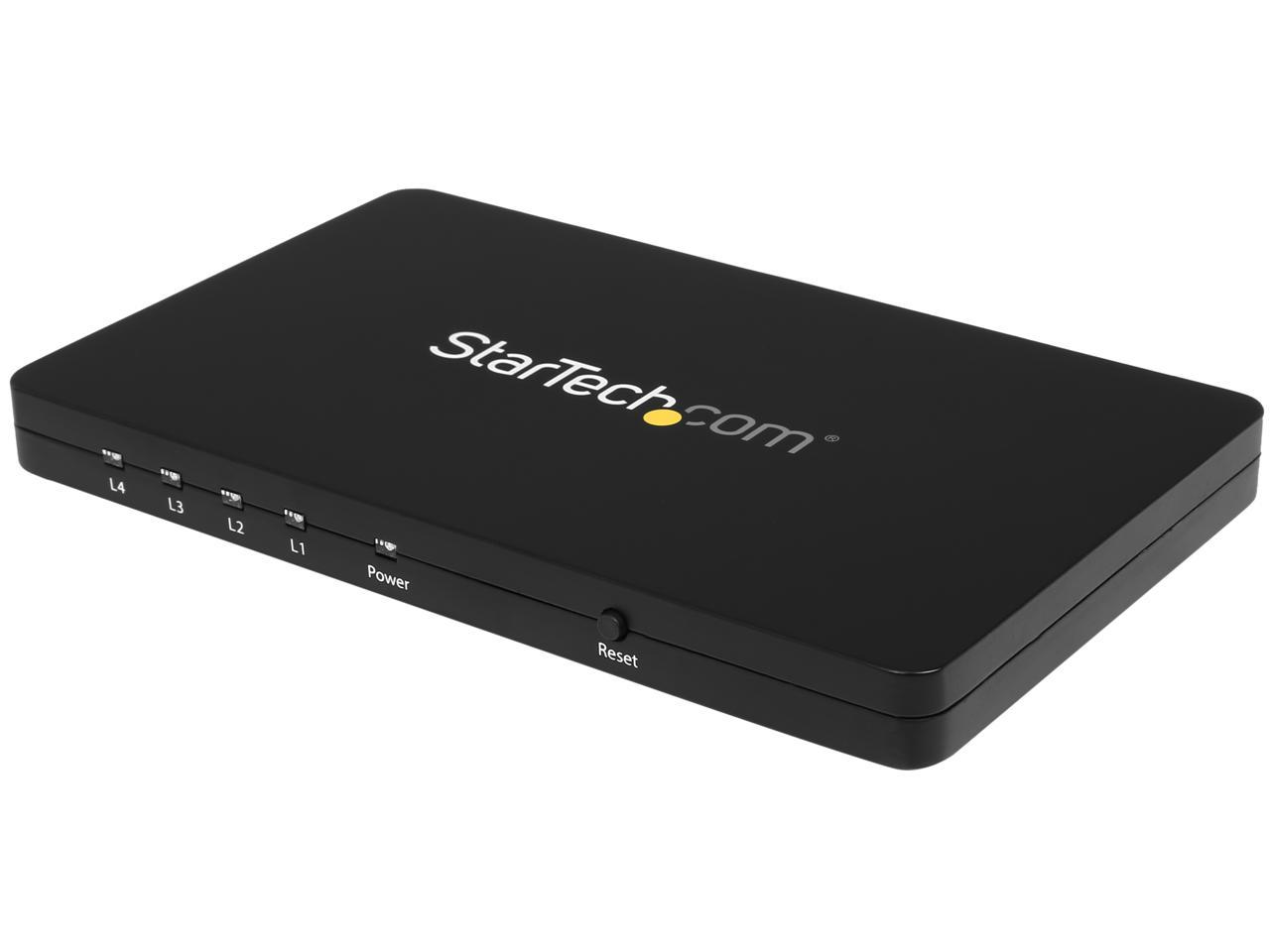 StarTech.com ST124HD4K 4K HDMI 4-Port Video Splitter - 1 x 4 HDMI Splitter w/ Solid Aluminum Housing - 4K 30 Hz 1