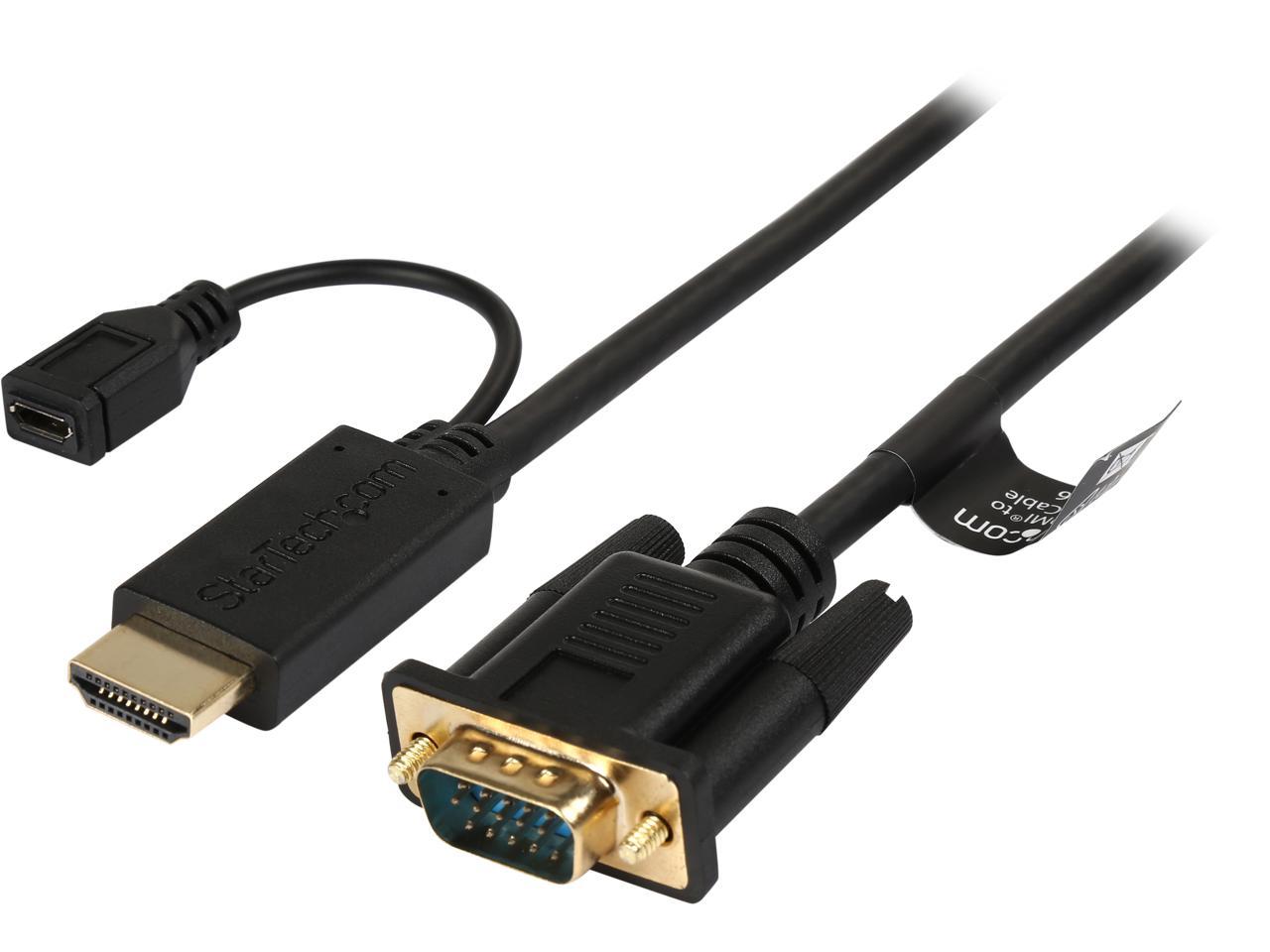 StarTech.com HD2VGAMM6 HDMI to VGA active converter cable - HDMI to VGA adapter - 1920 x 1200 or 1080p 1