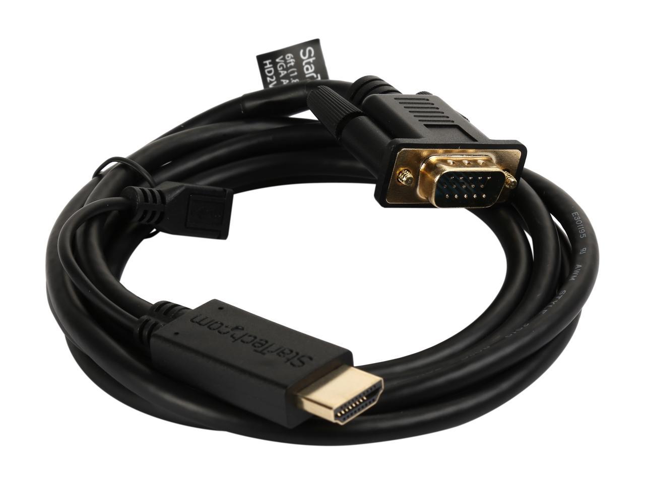 StarTech.com HD2VGAMM6 HDMI to VGA active converter cable - HDMI to VGA adapter - 1920 x 1200 or 1080p 2