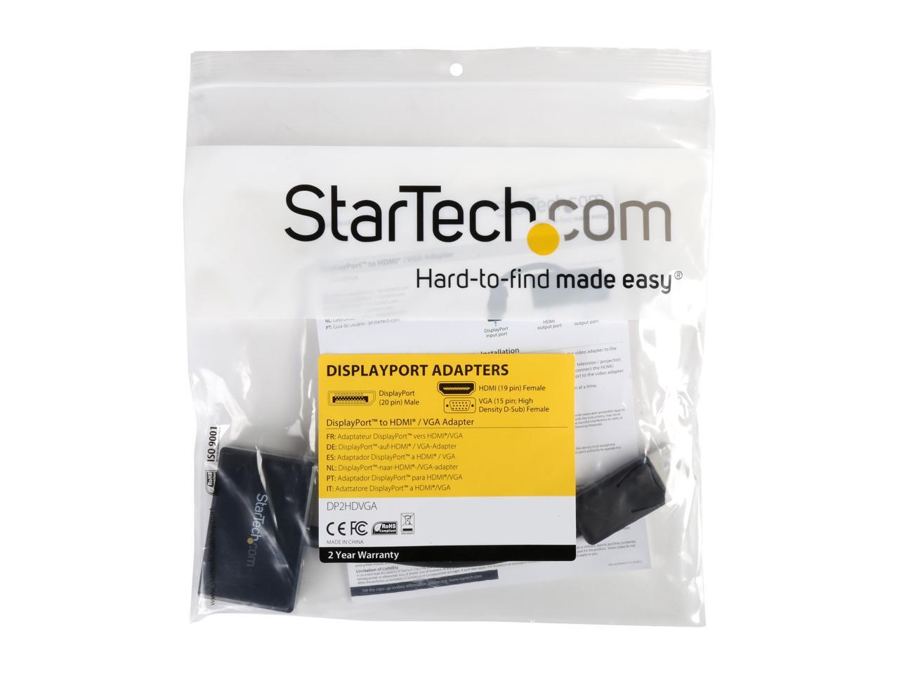 StarTech.com DP2HDVGA Travel A/V adapter: 2-in-1 DisplayPort to HDMI or VGA 3