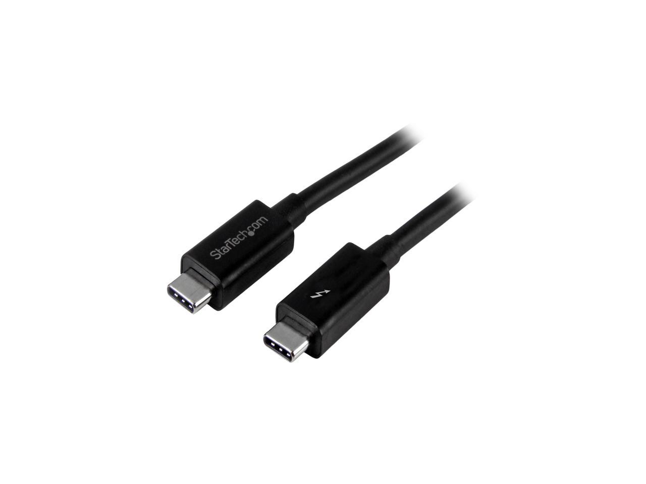 StarTech.com TBLT3MM2M Thunderbolt 3 Cable - 6 ft / 2m - 4K 60Hz - 20Gbps - USB C to USB C Cable - Thunderbolt 3 USB Type C Charger Cable - 1 pack 1