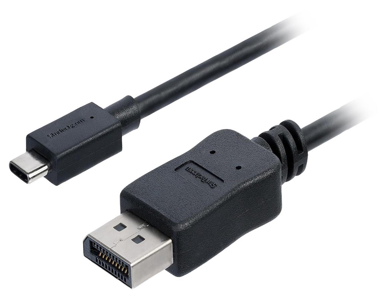 StarTech.com CDP2DPMM6B Black USB-C to DisplayPort Adapter Cable - 4K at 60 Hz 1