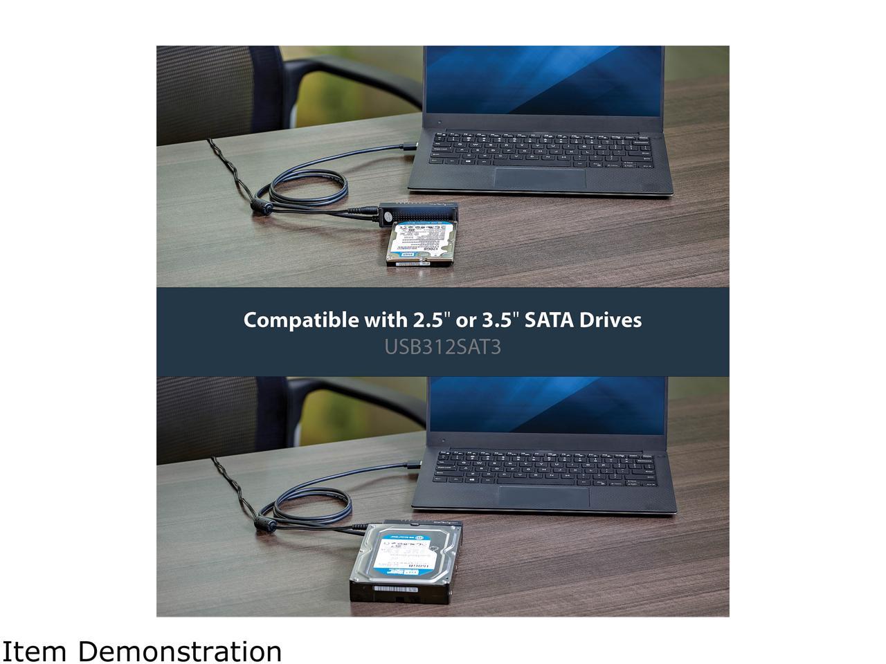 StarTech.com USB312SAT3 USB 3.1 (10 Gbps) Adapter Cable for 2.5" and 3.5" SATA Drives 2