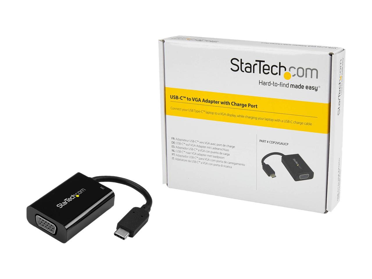 StarTech.com CDP2VGAUCP USB-C to VGA Adapter - with Power Delivery (USB PD) - USB C Adapter - USB Type C to VGA Projector Adapter 3