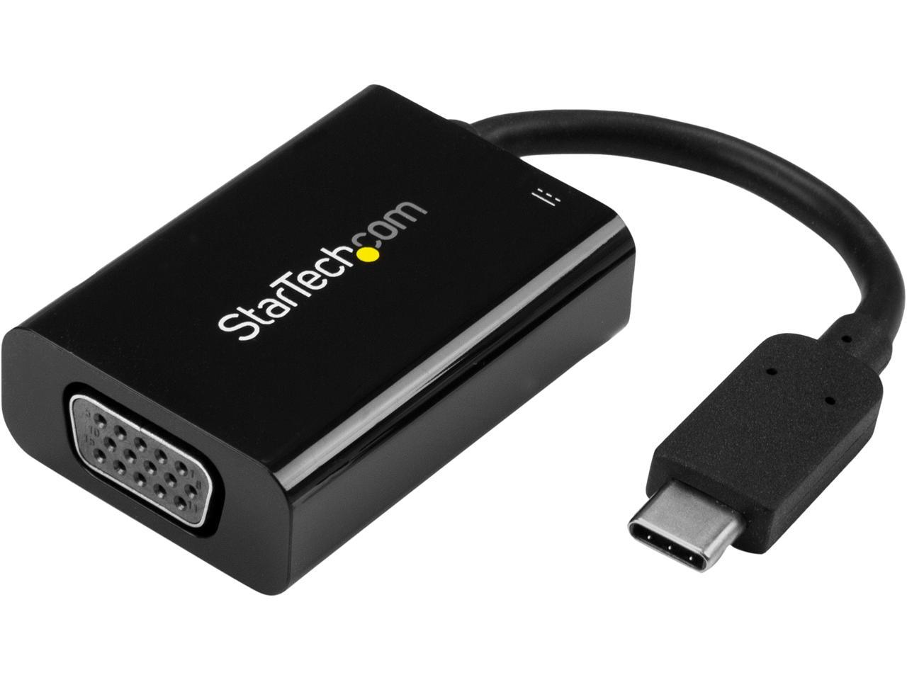 StarTech.com CDP2VGAUCP USB-C to VGA Adapter - with Power Delivery (USB PD) - USB C Adapter - USB Type C to VGA Projector Adapter 1