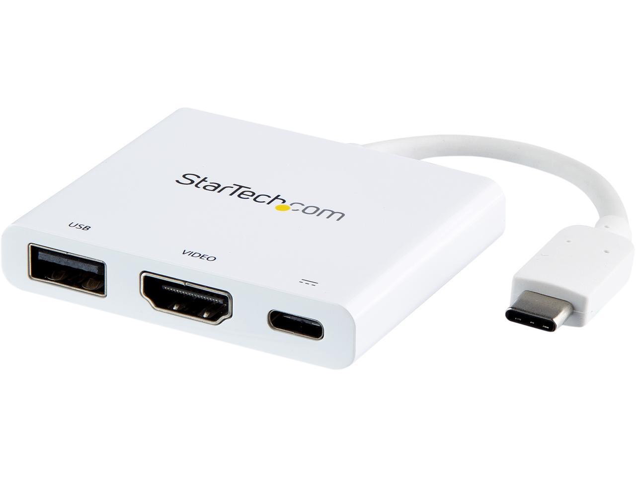 StarTech.com CDP2HDUACPW USB-C to 4K HDMI Multifunction Adapter with Power Delivery and USB-A Port 1