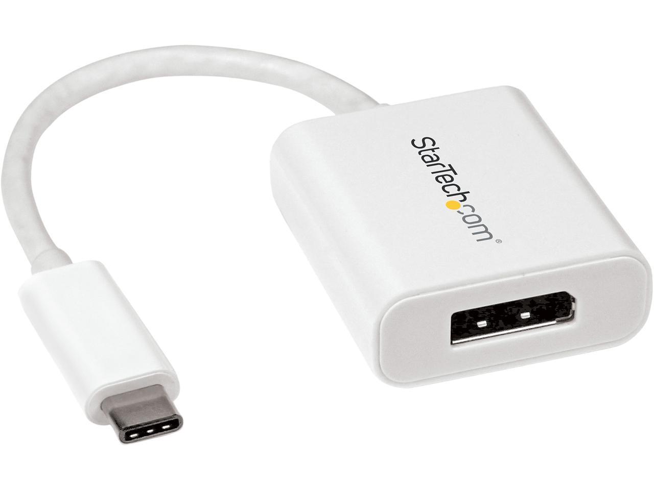 StarTech.com CDP2DPW USB-C to DisplayPort Adapter - 4K 60Hz - White - USB 3.1 Type-C to DisplayPort Adapter - USB C Video Adapter (CDP2DPW) 1