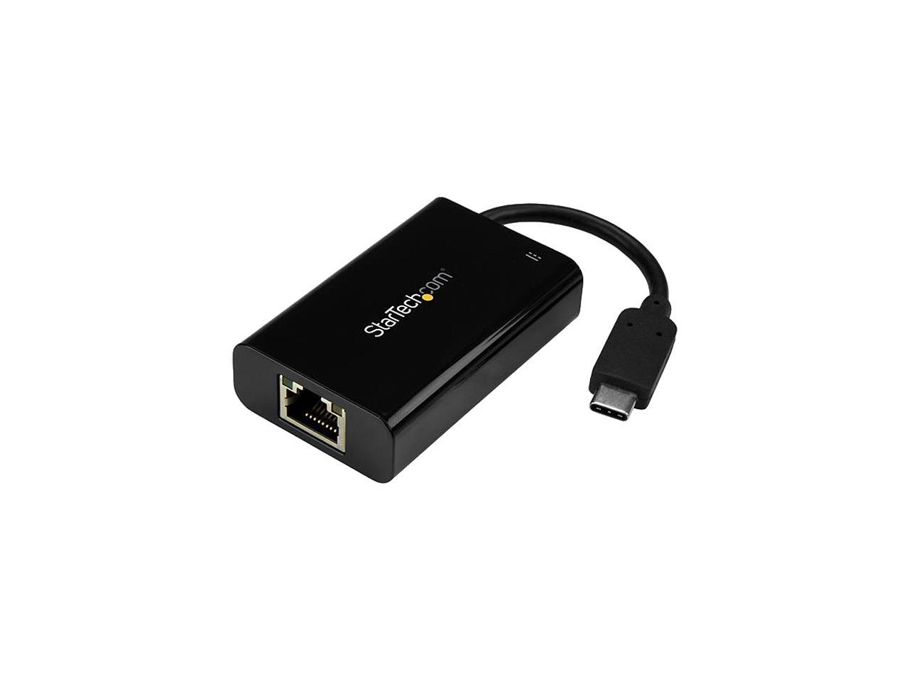 StarTech US1GC30PD USB C to Gigabit Ethernet Adapter - with Power Delivery (USB PD) - Power Pass Through Charging - USC-C Ethernet 1