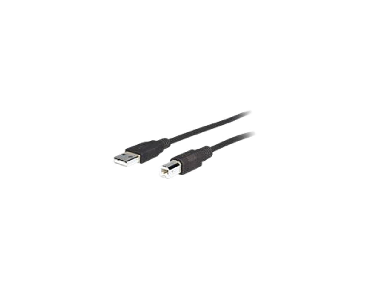 Comprehensive USB2-AB-25ST Black USB 2.0 A Male To B Male Cable 1